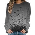 thumbnail image 1 of Oalirro Halloween Sweatshirts for Women Halloween Graphic Bat Long Sleeve Shirt Casual Pullover Top, 1 of 6