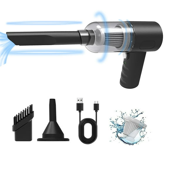 Oalirro Handheld Car Vacuum Cleaner, 120W Powerful Suction, Mini Dust Buster for Car & Home Cleaning, Includes Long Nozzle & Brush, Ideal for Pet Hair & Dust Removal, Perfect for Cars & Families