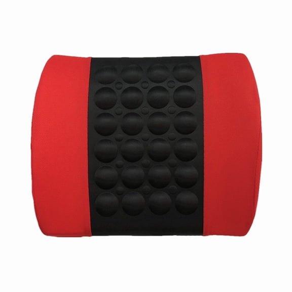 Oalirro Heated Car Seat Massager - Vibrating Lumbar Support Cushion with Adapter, Pain Relief for Long Distance Driving (13x12 Inch Adjustable Strap Design)