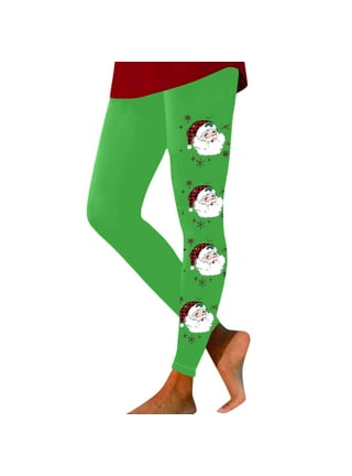 LAPA Womens Christmas Workout Leggings Holiday Fun Digital Printed Skinny  Pants 