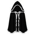 thumbnail image 1 of Oalirro Hood Cape for Party Holiday Lace Solid Color Hooded Short Velvet Cape Hood Cape Halloween Christmas Fancy Cloak with Hood, 1 of 5