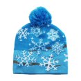 thumbnail image 1 of Oalirro LED Christmas Hat Light Up Knitted Beanie Hat, Colorful LED Christmas Beanie,Unisex Winter Snow Hat New Year Festive Party Supplies, 1 of 6