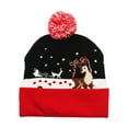 thumbnail image 1 of Oalirro LED Christmas Hat Light Up Knitted Beanie Hat, Colorful LED Christmas Beanie,Unisex Winter Snow Hat New Year Festive Party Supplies, 1 of 6