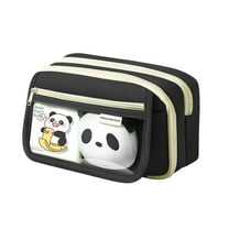 Oalirro Large Capacity 9-Compartment Pencil Case - Durable Canvas Pouch Holds 80  Pens, Erasers & Stationery (8x4x5 Inch)