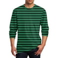thumbnail image 1 of Oalirro Long Sleeve T Shirt Men Trendy Round Neck Tee Classic Striped T-Shirts 2024 Fall Shirts, 1 of 4
