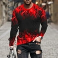 thumbnail image 1 of Oalirro Long Sleeve Tee Shirts for Men Men's Loose Round Neck 3D Printing Long Sleeve T Shirt Top, 1 of 5