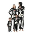 thumbnail image 1 of Oalirro Matching Family Halloween Costumes Pajama Sets Skeleton Printed Hooded Long Sleeve Pjs 2Pcs S-XXL, 1 of 5