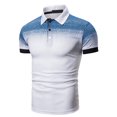 thumbnail image 1 of Nnhblu Men Short Sleeve Polyester Turndown collar Business Casual Shirts White L, 1 of 3