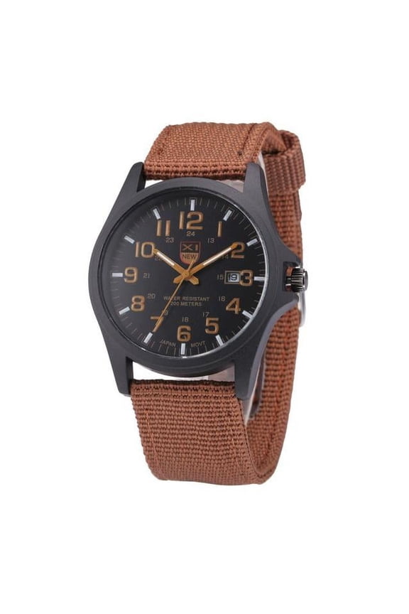 Men's Casual Leather Watch, Big Face Chronograph Watch for Men, Fashion Easy to Read Dress Watch, Analog Quartz Wrist Watch