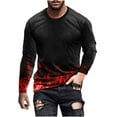 thumbnail image 1 of Oalirro Men's Graphic T-Shirt Long Sleeve Athletic Running Gym Casual 3D Top, 1 of 5