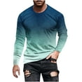 thumbnail image 1 of Oalirro Men's Graphic T-Shirts Loose Fit Long Sleeve Round Neck Men's Shirts Graphic Tees Mint Green,XXL, 1 of 5