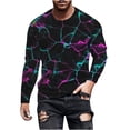 thumbnail image 1 of Oalirro Men's Graphic T-Shirts Loose Fit Long Sleeve Round Neck Men's Shirts Graphic Tees Red,XL, 1 of 1