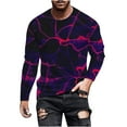 thumbnail image 1 of Oalirro Men's T-Shirts Graphic Vintage Long Sleeve Round Neck Men's Shirts Graphic Tees Purple,L, 1 of 1