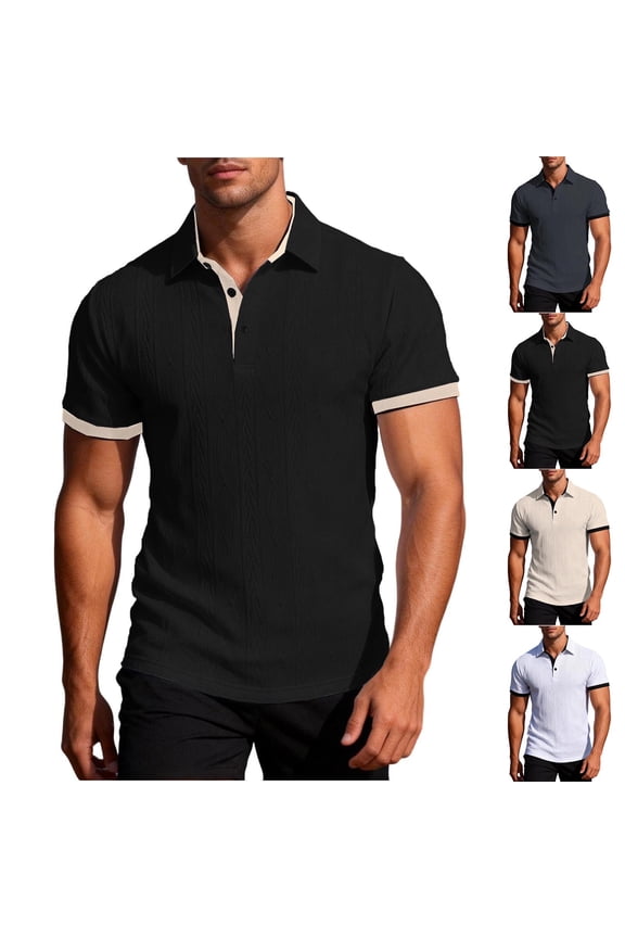 Mens Shirt Short Sleeve Wrinkle Free Casual Untucked Button Down Shirts Beach Breathable Tops Summer