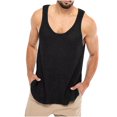 thumbnail image 1 of Nnhblu Mens Tank Top Undershirt Round Neck Sleeveless Hollow Out Casual Vests for Men Black M, 1 of 6