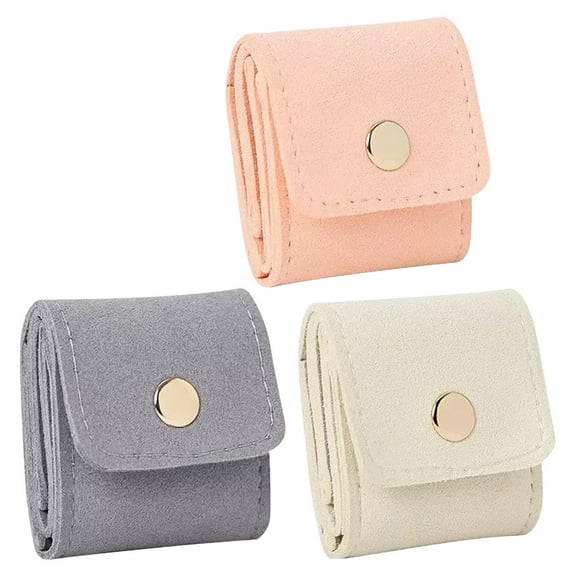 Oalirro Mini Travel Jewelry Bag (3-Pack) – Portable Jewelry Organizer Pouch for Rings, Earrings, Necklaces – Small Jewelry Storage Bag for Travel, Commuting, Vacation