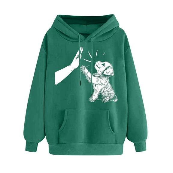 Oalirro Mint Green Womens Long Sleeve Drawstring Hoodies Fall Winter Pullover Valentine's Day Gift for Her