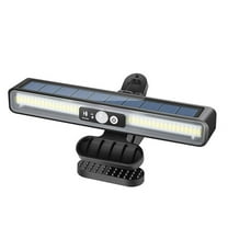Oalirro Outdoor Solar LED Motion Sensor Light Clip-On Super Bright 3 Modes 1500mAh Rechargeable Battery , Adjustable Angle Waterproof for Patio Deck Fence Garage Camping Security
