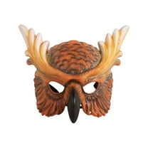 Oalirro Owl Mask for Halloween & Costume Party - Half Face Realistic Owl Mask for Adults Men Women, Plastic Bird Mask for Halloween Easter Role Play - with Elastic Strap (10x9Inches)