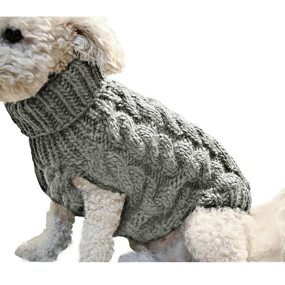 Matoen Pet Dog Classic Sweater, Soft Fleece Coat for Small,Medium Dog,Warm Pet Dog Cat Clothes, Soft Puppy Costumes (XL, Gray)