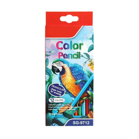 Oalirro Plastic Colored Pencil Set 12 Colors - Oil-Based Wood-Free Art Supplies for Artists | Portable Sketching & Coloring Pencils with Smooth Blending & Durable Leads