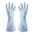 thumbnail image 1 of Oalirro Rubber Gloves for Dishwashing,Cleaning Gloves,Dishwashing Gloves,Dish Gloves-Waterproof Household Gloves for Laundry, Gardening Light blue L, 1 of 5