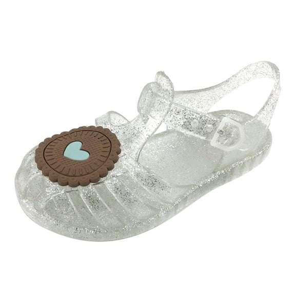 Oalirro - Selected Little Kid Girls Sandals PVC Fabric Closed Toe Beach Shoes 4-8 Years Recommended Age: 7-8 Years