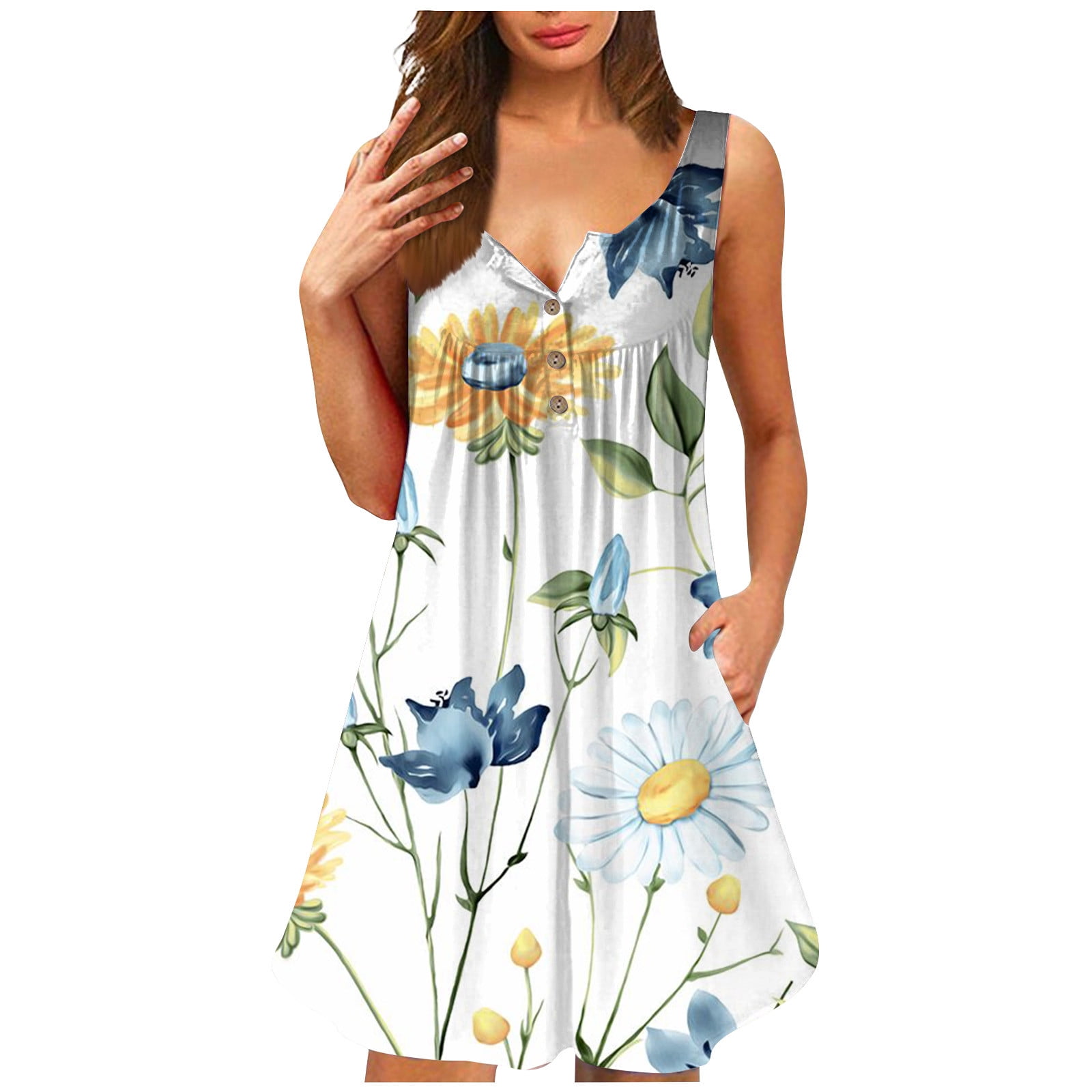 Oalirro Selected Women's Summer Casual T Shirt Dresses Beach Cover up