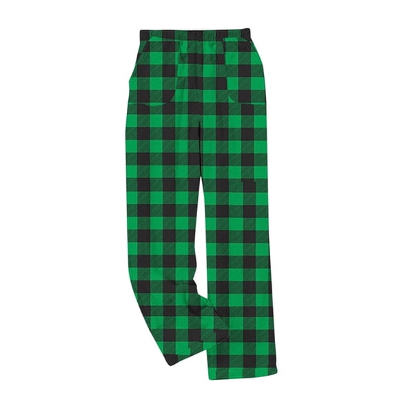 Oalirro Sleep Bottoms for Women Plaid Stretch Comfy Flannel Lounge Pants Drawstring Waist Sleep Bottoms with Pockets