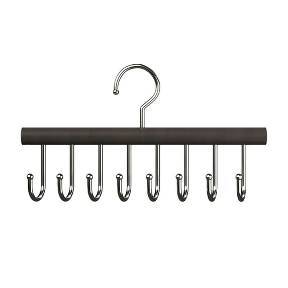 Oalirro Sturdy Wooden Belt Hanger for Closet Organizers - 8 Hook Multifunctional Storage Rack for Belts, Ties, Scarves, Space Saving Wardrobe Accessory (11x6.7x2in)