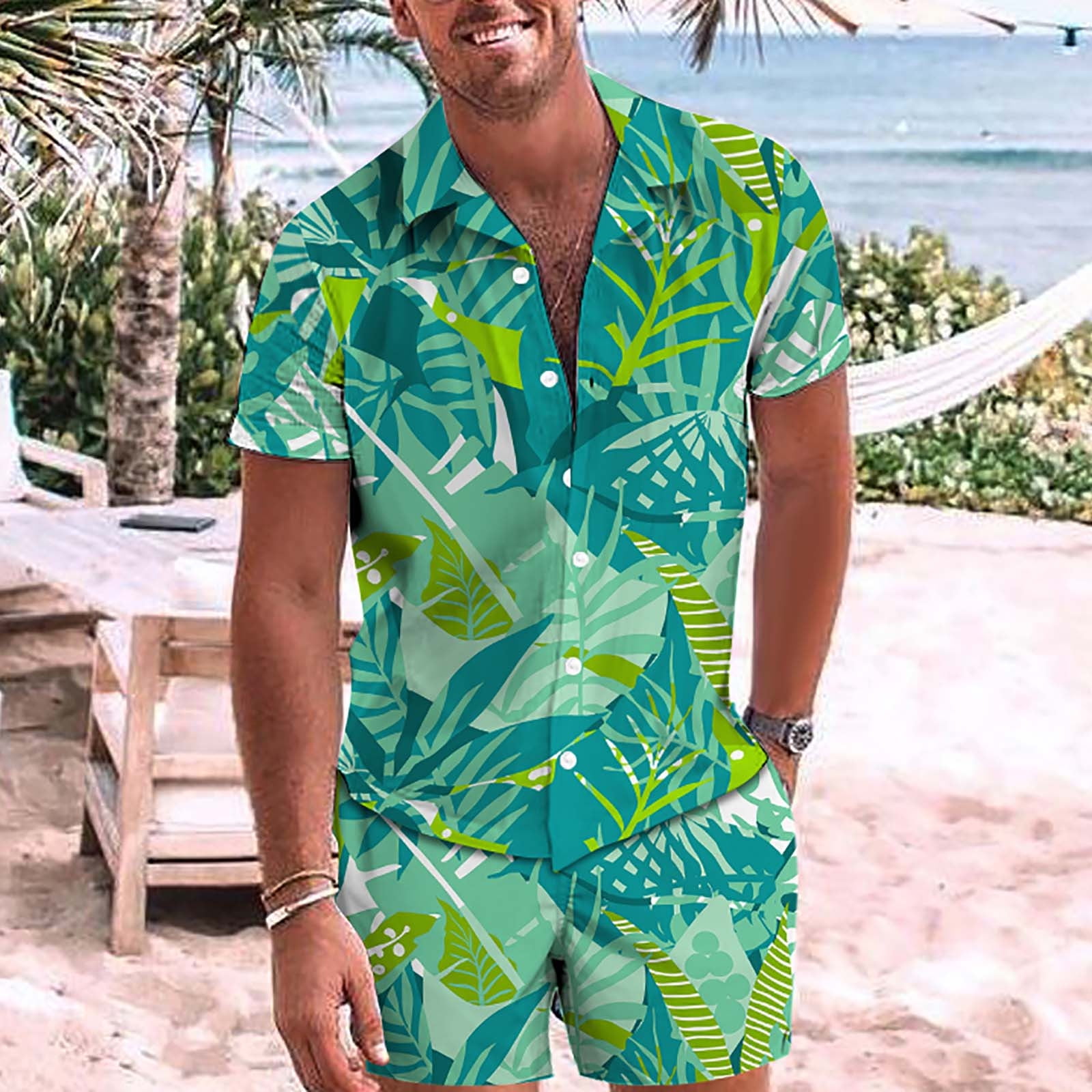 Oalirro Summer Casual Outfits for Men 2 Piece Sets Holiday Gifts Men's