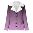 thumbnail image 1 of Nnhblu Winter Fashion Womens Coats Fleece Fall Jacket for Woman Button Down Purple Hooded Keep Warm Fall Shop Gifts Outerwear with Pockets, 1 of 5