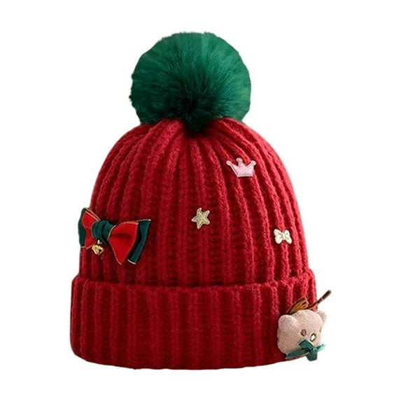 Oalirro Winter Santa Hat for Women Christmas Gifts Red and Green Warm Knited Hat Slouchy Xmas Beanie Hats Festival Holiday Fancy Party Hat