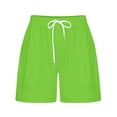 thumbnail image 1 of Nnhblu Women Casual Shorts Drawstring Comfy Elastic Waist Workout Shorts Summer Short with Pockets Mint Green,S-XXL, 1 of 6