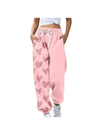 T2Love Candy Pink Heart Print Joggers - Everything But The Princess