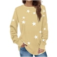 thumbnail image 1 of Oalirro Women's Autumn Winter Solid Round Neck Long Sleeve Tunic Top, 1 of 6