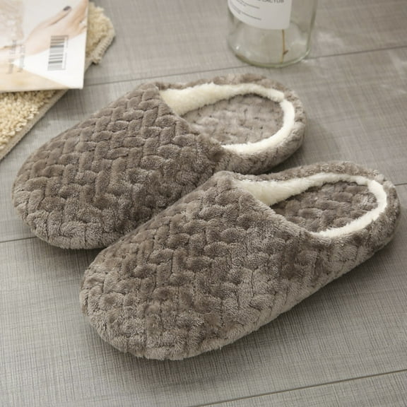 Oalirro Women's Comfy Fleece Lined Slippers with Memory Foam