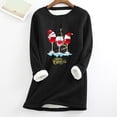 thumbnail image 1 of Oalirro Women's Fashion Christmas Printing Long Sleeve Winter Loose Casual Round Neck Tops, 1 of 4