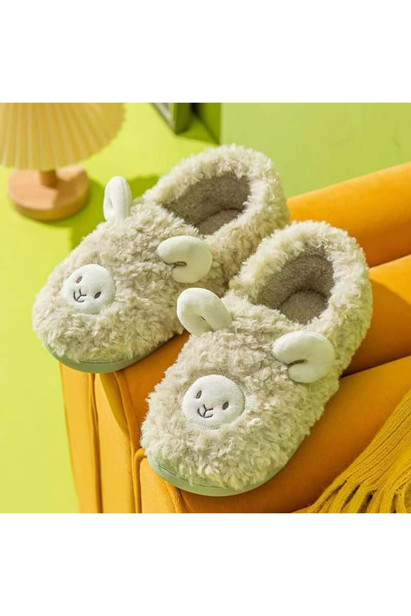 Women's Fuzzy House Memory Foam Slippers, Furry Faux Fur Lined Bedroom Shoes, Cozy Indoor Slide