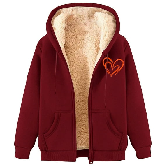 Oalirro Women's Long Hoodies Tunic Winter Warm Fleece Lined Zip Up Hooded Sweatshirt Jacket Coat with Pockets