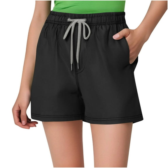 Oalirro Women's & Men's Summer Beach Shorts with Inner Mesh Lining, Elastic Waist Comfort Casual Shorts with Pockets - Quick Dry Athletic Swim Shorts for Outdoor Sports