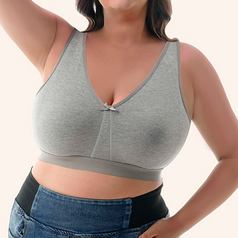 Oalirro Womens Bras Women's Plus Size Seamless Push Up Sports Bra  Comfortable Breathable Base Tops Underwear 