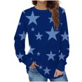 thumbnail image 1 of Oalirro Womens Fashion Top Casual Solid Crewneck Long Sleeve Shirts Tunic Tops, 1 of 6