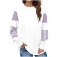 thumbnail image 1 of Oalirro Womens Fashion Top Casual Solid Crewneck Long Sleeve Shirts Tunic Tops, 1 of 6