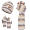 thumbnail image 1 of Oalirro Womens Hat Scarf Glove Sets Christmas Gift Winter Fashion Warm Earmuffs Knitted Hat Wool Cap Hat Scarf 3 Piece Set for Outdoor Casual Hiking, 1 of 5
