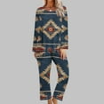 thumbnail image 1 of Oalirro Womens Pajamas Set Casual Long Sleeve Top with Long Pants Homewear Pjs Set Loungewear, 1 of 5