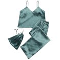 thumbnail image 1 of Oalirro Womens Pajamas Set Casual Short Sleeve Top with Long Pants Homewear Pjs Set Loungewear Green,XL, 1 of 8