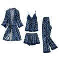 thumbnail image 1 of Oalirro Womens Pajamas Sets Casual Long Sleeve Top with Long Pants Homewear 2 Piece Pjs Set with Long Pants Blue,L, 1 of 9