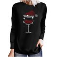 thumbnail image 1 of Oalirro Womens Tops Dressy Casual Ladies Fashion Casual Christmas Print Round Neck Loose Long Sleeve Top, 1 of 6