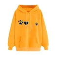 thumbnail image 1 of Oalirro Yellow Womens Long Sleeve Drawstring Hoodies Trendy Fahison Pullover Valentine's Day Gift for Her, 1 of 6